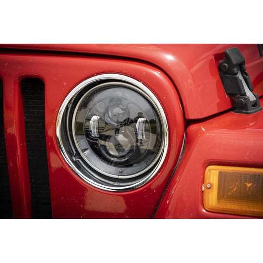 Rough Country RCH5000 7in LED Projector Headlights for 97-18 Jeep Wrangler TJ & JK