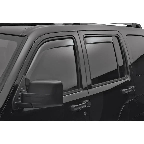 WeatherTech 82485 Front & Rear Side Window Deflector Set in Dark Smoke for 08-12 Jeep Liberty KK