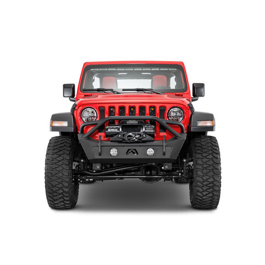 Fab Fours Front Stubby Bumper for 18-22 Jeep Wrangler JL & Gladiator JT