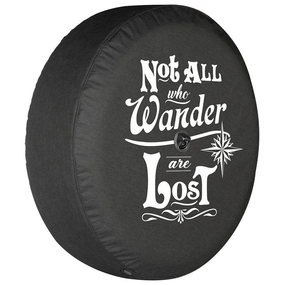 Load image into Gallery viewer, Boomerang Enterprises Not All Who Wander Are Lost Logo Tire Cover for 18-20 Jeep Wrangler JL
