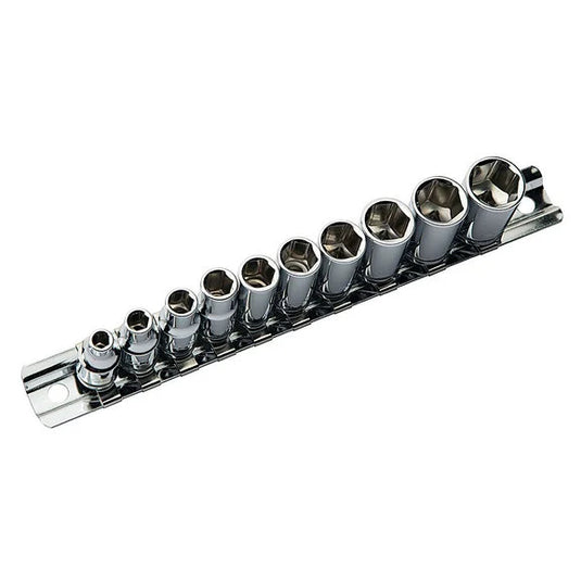 Eastwood 32165 10 Piece 1/4" Drive Metric Shallow Socket Set