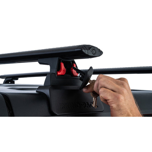 Rhino-Rack JC-00301 Vortex 2-Bar Backbone Roof Rack with RLT600 Quick Mount Legs for 20-24 Jeep Gladiator JT