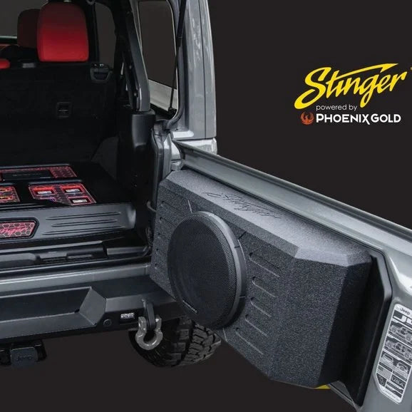 Load image into Gallery viewer, Stinger Off-Road TXJWB12 Swing Gate-Mounted 12&quot; Subwoofer Enclosure for 07-24 Jeep Wrangler JL, JK
