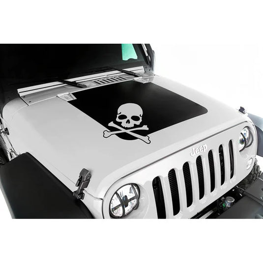 Rugged Ridge 12300.13 Vinyl Skull Hood Black Out for 07-18 Jeep Wrangler JK