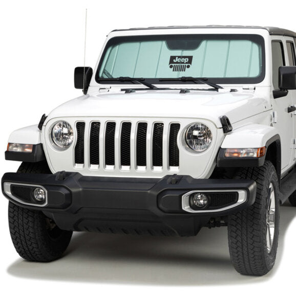 Load image into Gallery viewer, Covercraft Jeep Logo UVS 100 Original Sunscreen for 18-24 Jeep Wrangler JL &amp; Gladiator JT
