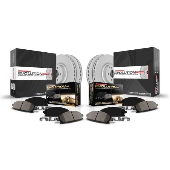 Power Stop Front & Rear Z17 Evolution Geomet Coated Brake Kit for 18-24 Jeep Wrangler JL