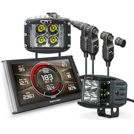Superchips 42050-L Traildash2 with LIT Wide Shot Pods and EAS Power Switch for 03-14 Jeep Wrangler TJ and JK