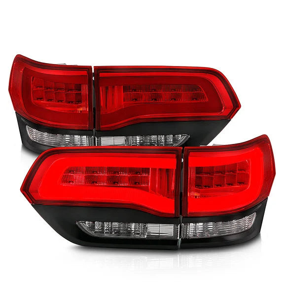 Anzo USA 311268 Red & Clear LED Tail Lights for 14-22 Jeep Grand Cherokee WK2