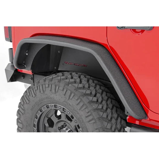 Rough Country 10533 Front & Rear Tubular Fender Flares for 07-18 Jeep Wrangler JK