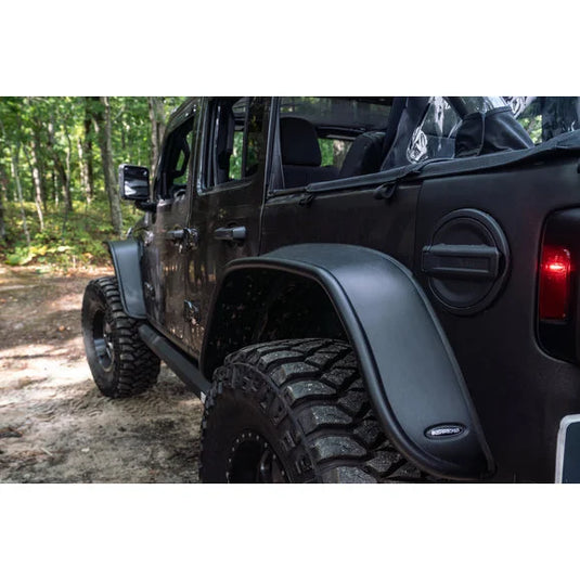 Bushwacker 10923-07 Flat Style Fender Flares for 18-24 Jeep Wrangler JL