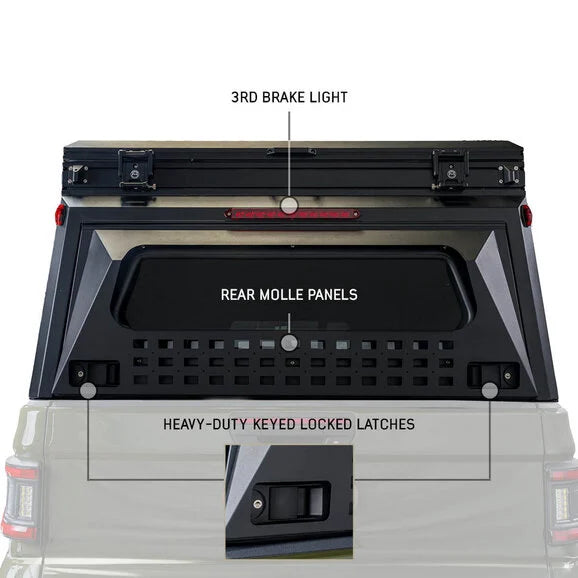 Load image into Gallery viewer, Overland Vehicle Systems 70100103 MagPak Camper Shell/Roof Top Tent Combo for 20-24 Jeep Gladiator JT
