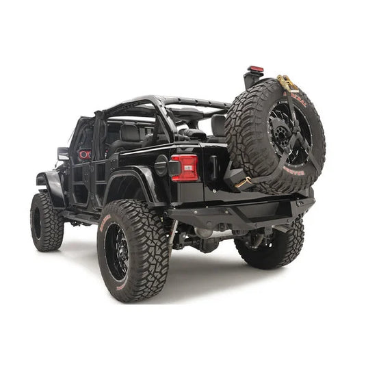 Fab Fours JL2070-1 Slant Back Tire Carrier for 18-24 Jeep Wrangler JL