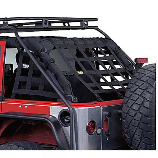 Warrior Products 40500 Rear Cargo Netting for 07-18 Jeep Wrangler Unlimited JK 4 Door