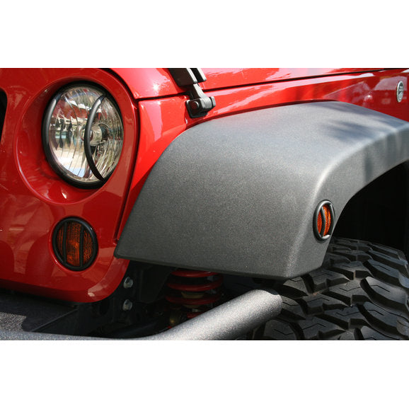 Load image into Gallery viewer, Rugged Ridge 11231.12 Side Marker Light Guards in Black for 07-18 Jeep Wrangler JK
