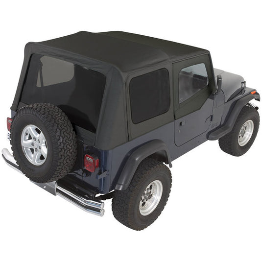 Rampage Products Complete Soft Top Kit with Upper Doors & Tinted Windows for 88-95 Jeep Wrangler YJ