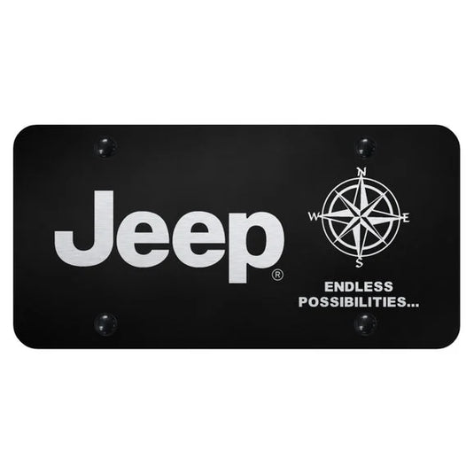 Automotive Gold Laser Etched Jeep Endless Possibilities License Plate