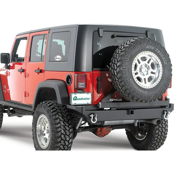 Rock Hard 4X4 Rear Bumper in Black for 07-18 Jeep Wrangler & Wrangler Unlimited