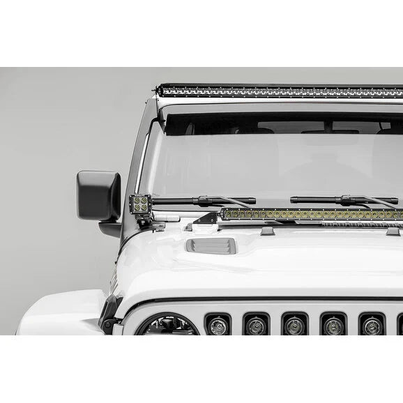 Load image into Gallery viewer, ZROADZ Z374831-KIT2S Front Roof LED Kit with (1) 50&quot; LED Straight Single Row Slim Light Bar and (2) 3&quot; LED Pod Lights for 18-24 Jeep Wrangler JL &amp; Gladiator JT
