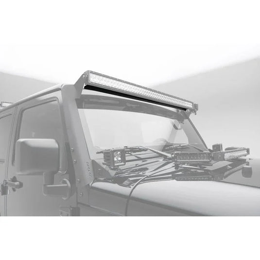 ZROADZ Noise Cancelling Wind Diffuser with 52" ZROADZ or similar style Curved Double Row LED Light Bar