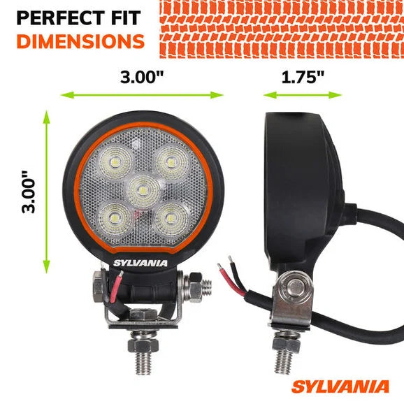 Load image into Gallery viewer, Sylvania RGRND3INFL.BX2 Rugged 3 Inch LED Pod Round- Flood Light Pair
