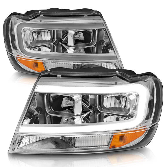 Anzo USA Crystal Plank Style Headlights for 99-04 Jeep Grand Cherokee WJ