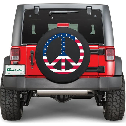 Quadratec USA Peace Sign Tire Cover