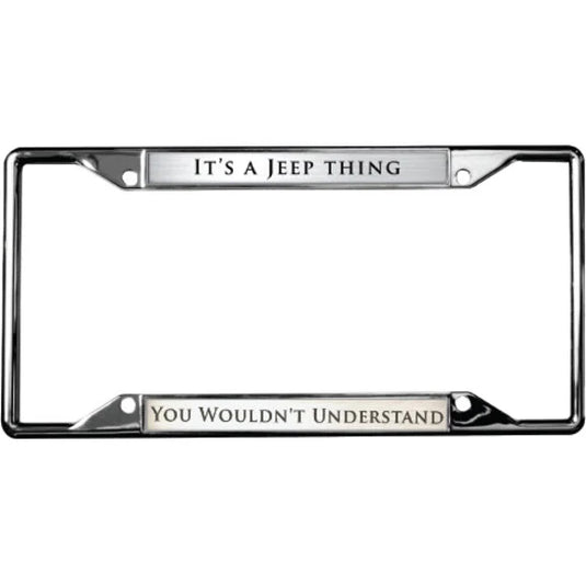 Eurosport Daytona 6478DL "It's A Jeep Thing... You Wouldn't Understand" Chrome License Plate Frame