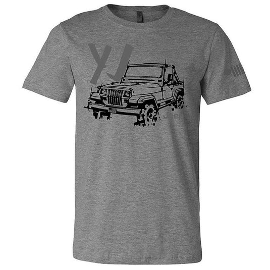 Jeep Merchandise Mens Jeep YJ LDD Series T-Shirt in Gray