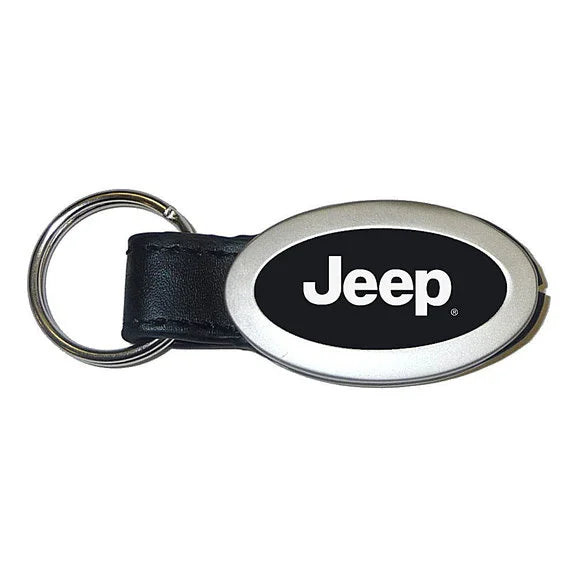 Automotive Gold KC3210.JEE Jeep Logo Black and Chrome Oval Keychain