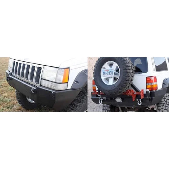 Rock Hard 4X4 Front & Rear Bumper for 93-98 Jeep Grand Cherokee ZJ