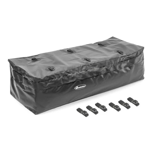 Quadratec Lightweight Aluminum Cargo Rack with Jumbo Rainproof Cargo Storage Bag for 2" Receiver Hitch