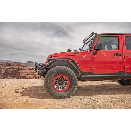 Rugged Ridge 11615.46 Front Steel Tube Fender Flares for 07-18 Jeep Wrangler JK