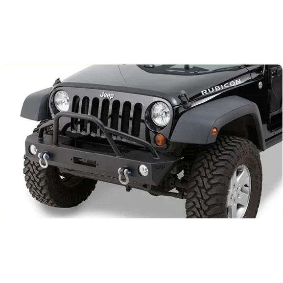 Load image into Gallery viewer, Warrior Products 59850 Mid Width Front Winch Bumper with Brush Guard for 07-18 Jeep Wrangler JK
