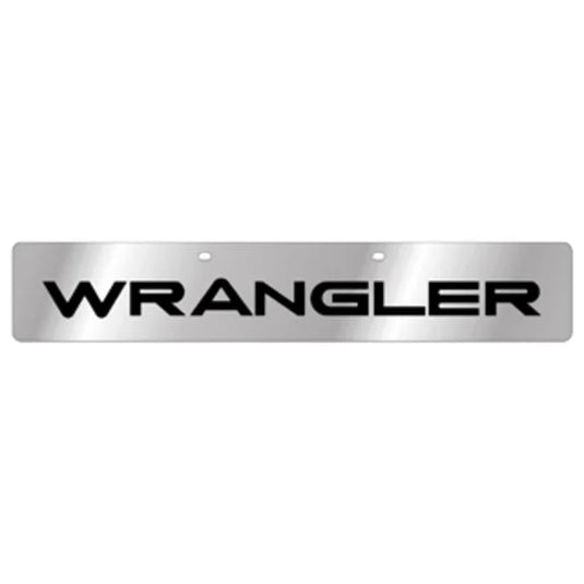 Eurosport Daytona 4423-3 Jeep Trail-Blazer License Plate with Wrangler Logo on Non-Glare Mirror Acrylic