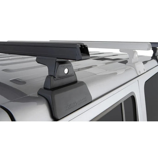 Rhino-Rack 2-Bar Backbone Roof Rack with Quick Mount Legs for 18-24 Jeep Wrangler JL Unlimited with Hardtop