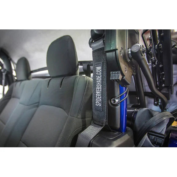SpiderWebShade Seatbelt Silencers for 18-20 Jeep Wrangler JL 2-Door