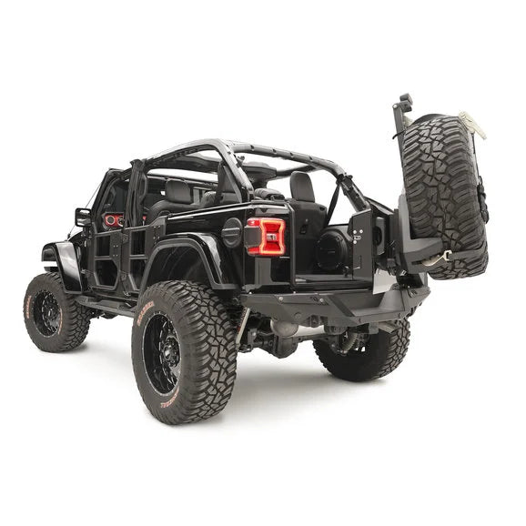 Load image into Gallery viewer, Fab Fours JL2070-1 Slant Back Tire Carrier for 18-24 Jeep Wrangler JL
