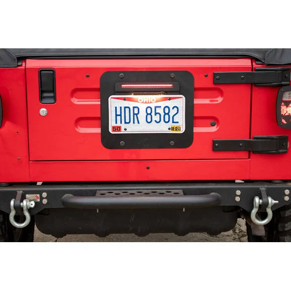 Load image into Gallery viewer, Kentrol 80710 BackSide License Plate Mount with LED for 97-06 TJ &amp; Unlimited
