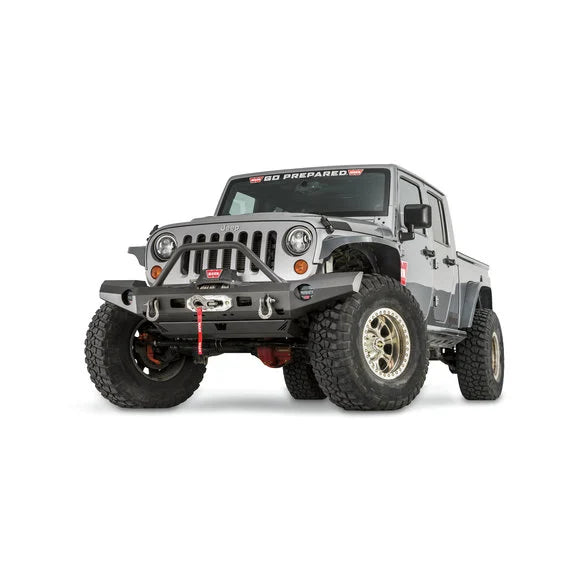 Load image into Gallery viewer, WARN 101465 Elite Series Front Bumper with Grille Guard for 07-18 Jeep Wrangler JK
