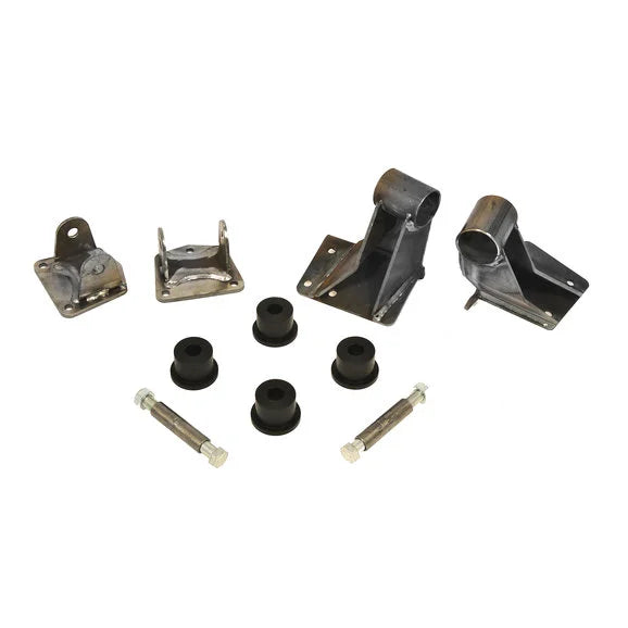 Mountain Off-Road JM200 BombProof Motor Mounts in Bare Steel for 72-86 Jeep CJ-5, CJ-7 & CJ-8 Scrambler with GM V6/V8