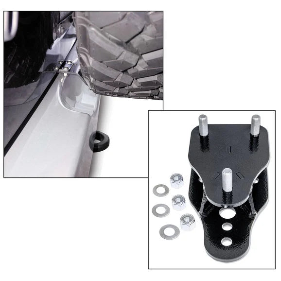 Skyjacker TGSSTR1 Spare Tire Relocation Bracket and Tailgate Saver Spare Tire Support for 07-18 Jeep Wrangler JK