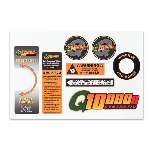 Load image into Gallery viewer, Quadratec Decal Set for Q10000c Winch
