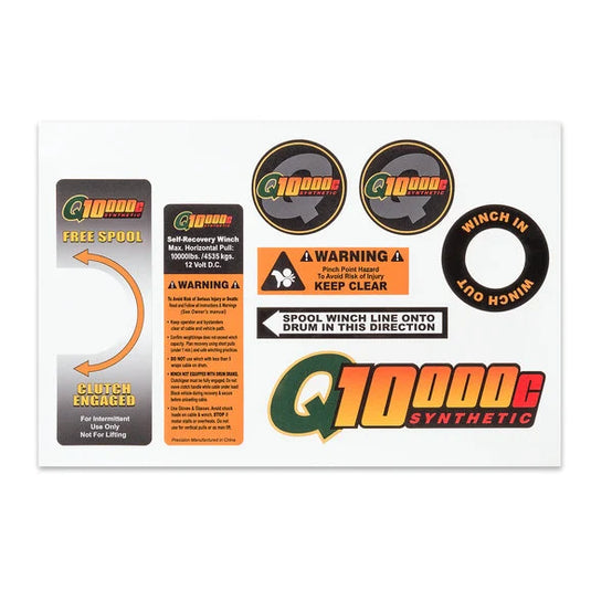 Quadratec Decal Set for Q10000c Winch