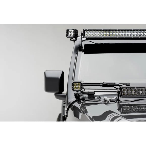 Load image into Gallery viewer, ZROADZ Z374831-BK2 Roof Level Mounting Kit for a 50&quot; LED Light Bar &amp; (2) 3&quot; LED Pods for 18-24 Jeep Wrangler JL &amp; Gladiator JT
