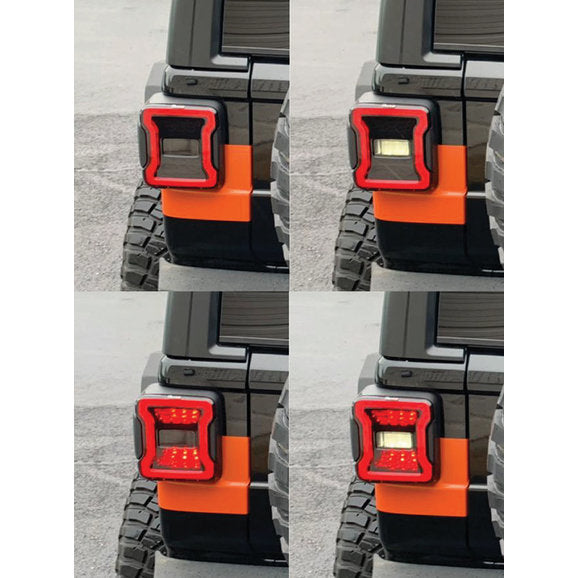 Load image into Gallery viewer, Quake LED QTE558 Blackout LED Replacement Tail Lights for 18-24 Jeep Wrangler JL
