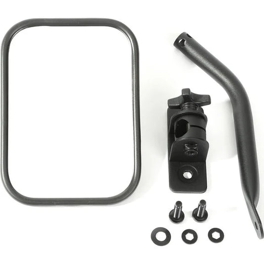 Rugged Ridge 11025.18 Rectangular Quick Release Mirror Kit in Textured Black for 97-18 Jeep Wrangler TJ & JK