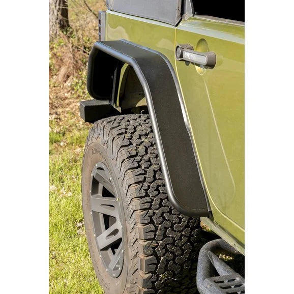 Load image into Gallery viewer, Rugged Ridge 11615.48 Front &amp; Rear Steel Tube Fender Flares for 07-18 Jeep Wrangler JK
