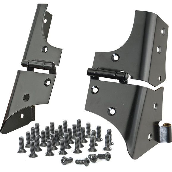 OMIX 11209.02 Windshield Hinge Set in Black for 97-06 Jeep Wrangler TJ