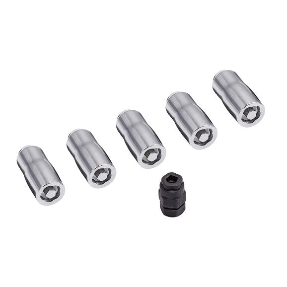 Rugged Ridge 16715.31 5 Piece Wheel Lock Set with Key M14-1.5MM Thread for 18-20 Jeep Wrangler JL & Gladiator JT