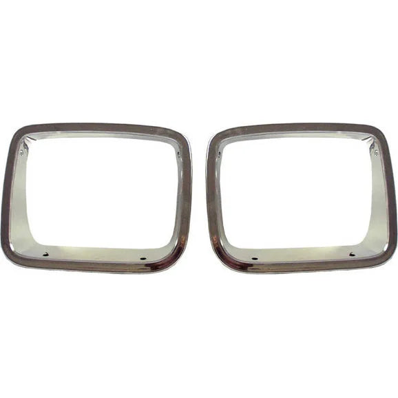 Crown Automotive Headlamp Bezels  Pair in Chrome for 87-95 Jeep Wrangler YJ